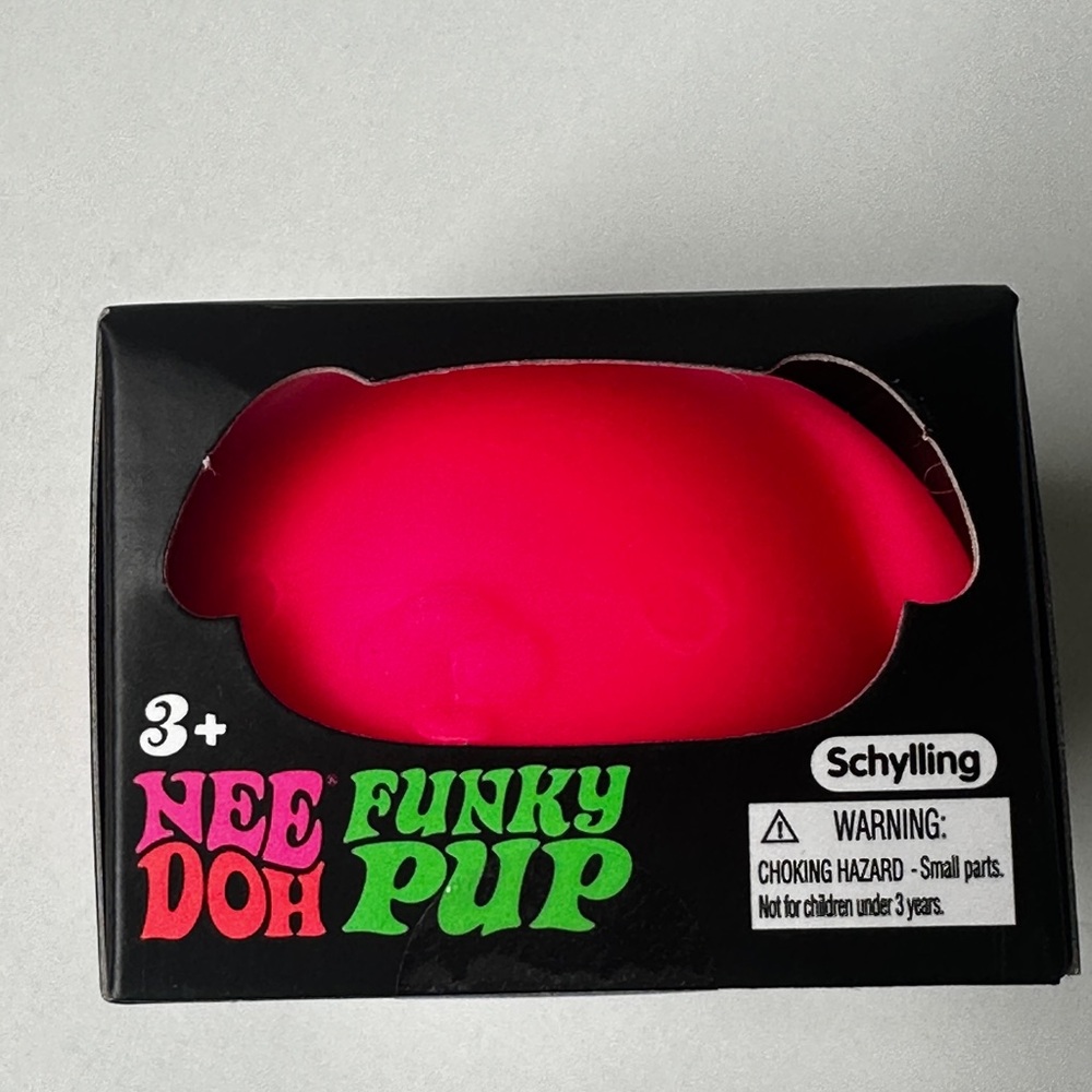 NeeDoh Funky Pup Bright Pink Squeeze Toy - Picture 3 of 3